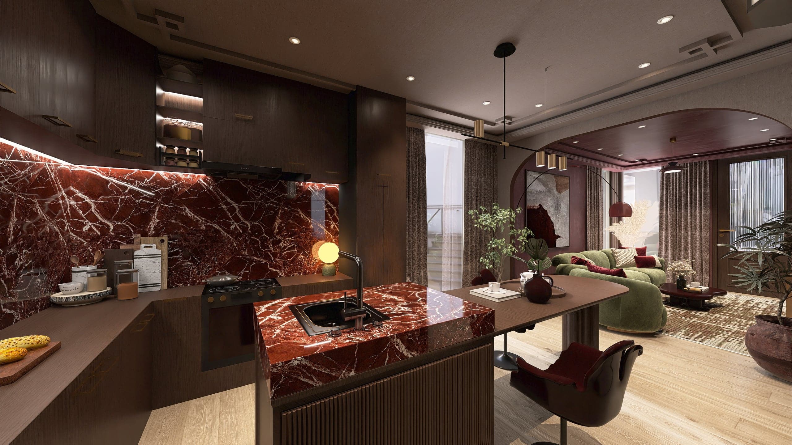 Burgundy Residence – ganzheitliches Düsseldorfer Apartment, Ansicht 8