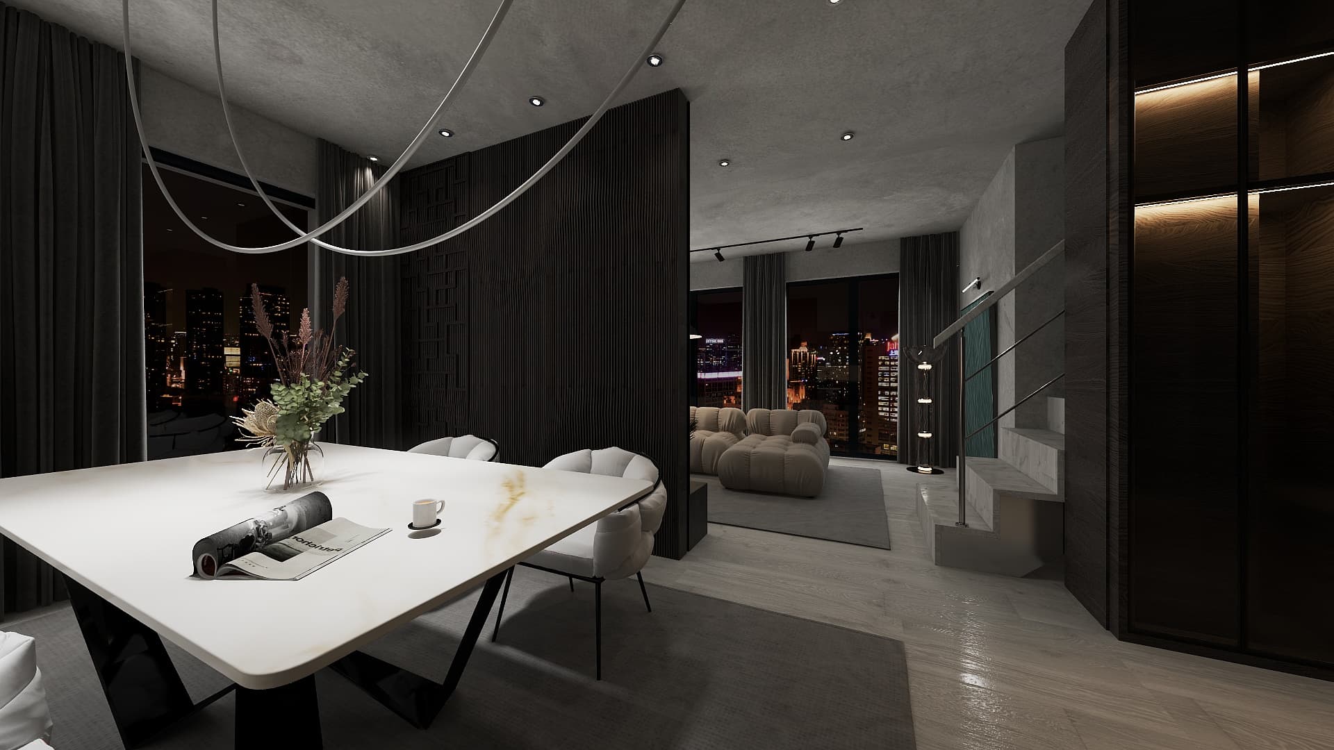 Concrete Calm – moderner Berliner Wohnraum, Ansicht 6