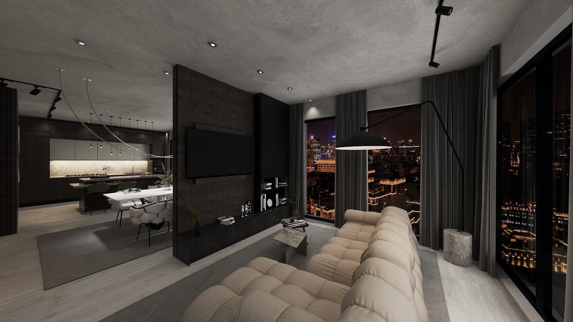 Concrete Calm – moderner Berliner Wohnraum, Ansicht 8